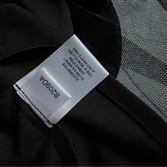 BCBGMaxAzria Silk Tiered Retro Tulle Crinoline Polka Dot Cocktail Dress Y2K - Picture 10 of 12